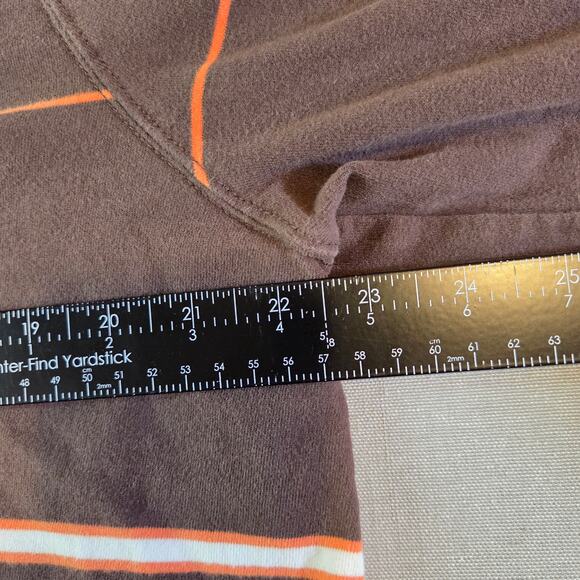 Abercrombie & Fitch Brown Striped Long Sleeve Polo Shirt XL Muscle Fit - Picture 10 of 13